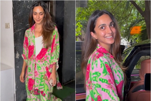 Kiara Advani Stuns Fans In No Makeup Look, Gets Papped In Printed Co