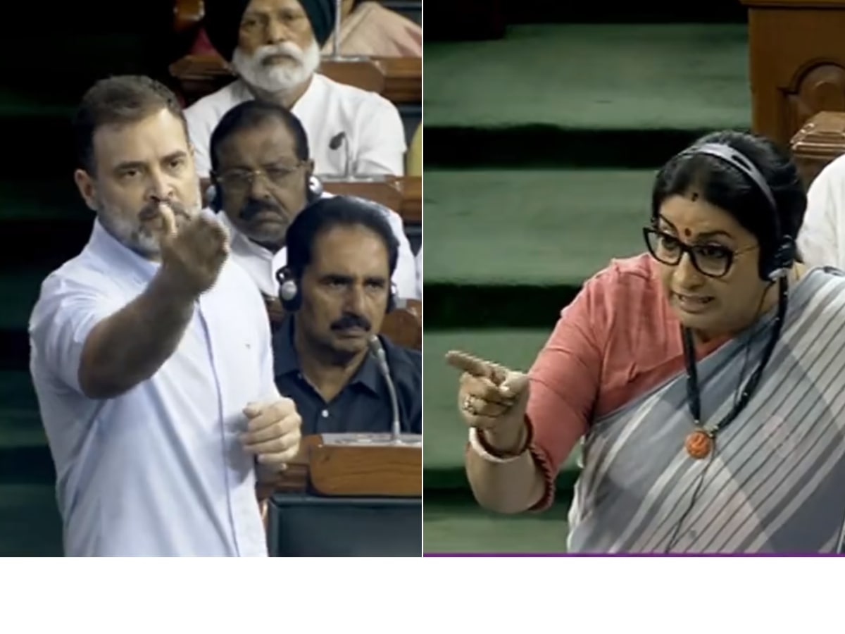 On Cam | Rahul Gandhi's Alleged 'Flying Kiss' in LS; Smriti Irani Says 'Only A Misogynistic...' - News18