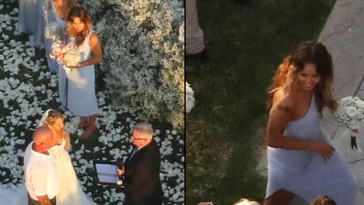 Miley Cyrus Turns Maid Of Honour At Her Mom Tishs Wedding With Dominic Purcell News18 0724