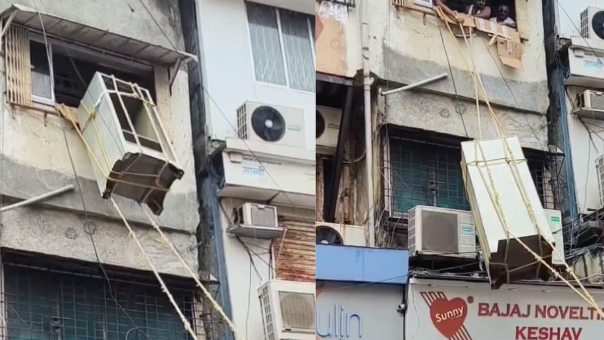 Mumbai Residents Removing Furniture from 1st Floor Using Ropes is 'Jugaad' at its Best - Vimarsana News