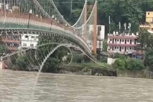 Ram Jhula Bridge in Rishikesh. (Photo: ANI)