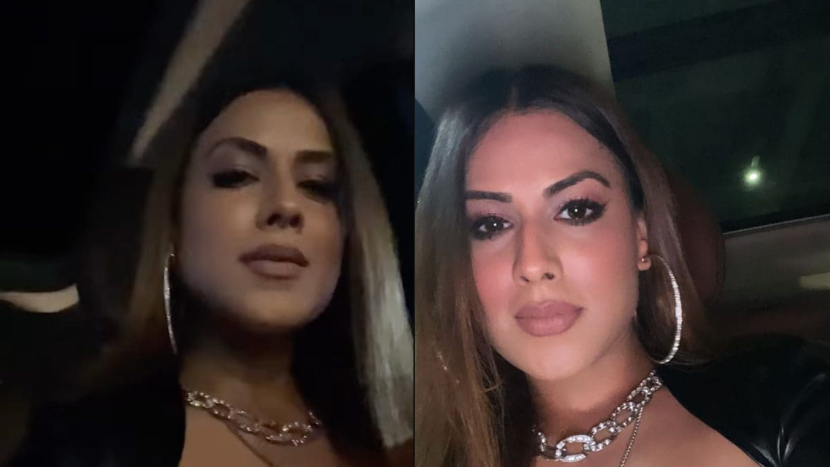 Sexy! Nia Sharma Sizzles In A Plunging Neckline Leather Corset And She Paints The Town Red; Photos – News18