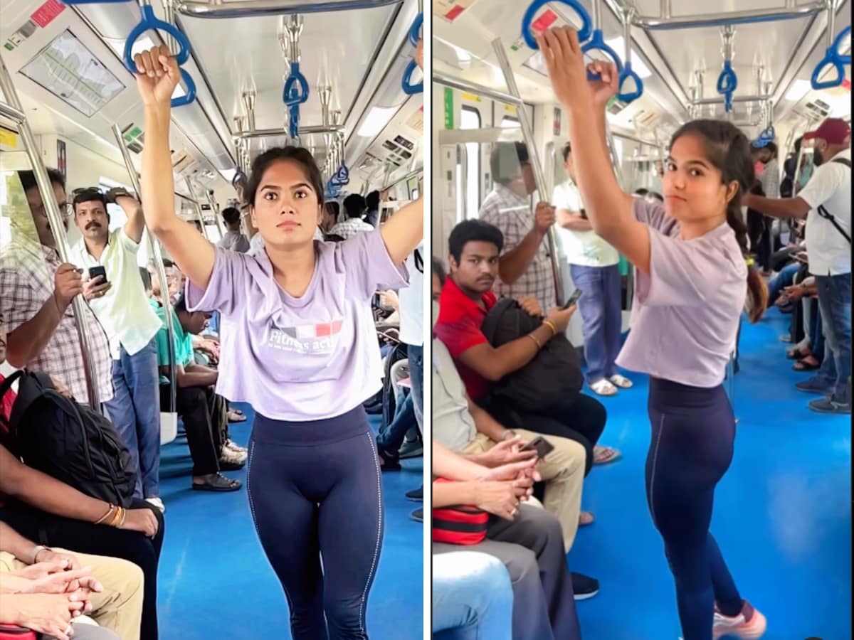 Not Cool': Woman's Gymnastics Display Inside Delhi Metro Coach Sparks Anger  - News18