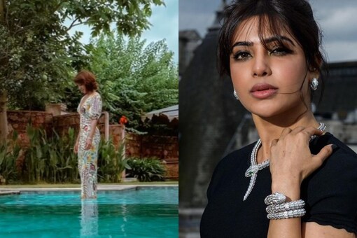 Samantha Ruth Prabhu in the pool. (Image: Instagram)