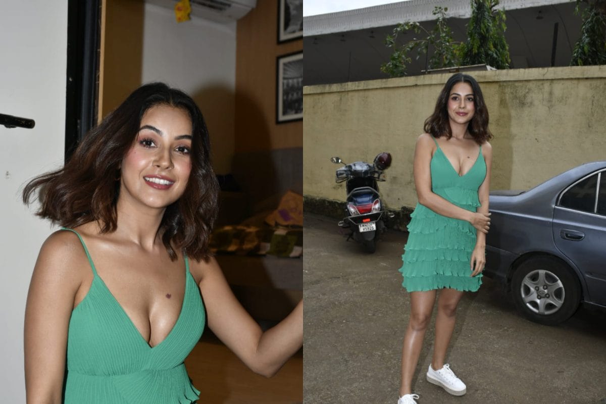 Sexy! Shehnaaz Gill Sizzles In A Green Midi Dress As She Steps Out Of Her Vanity - News18