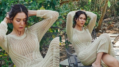 Sexy! Sonam Bajwa Exudes Hotness In An Olive-Toned Knitted Dress, Fans