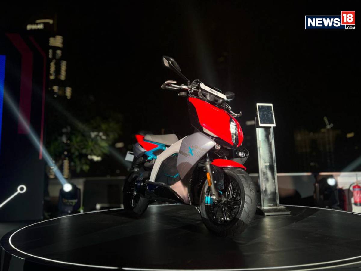 TVS X Electric Scooter in Pics See Design, Features, Interior and More