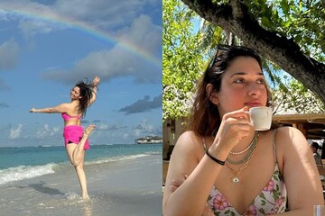 Tamannaah Bhatia is enjoying a fun vacation in Maldives.