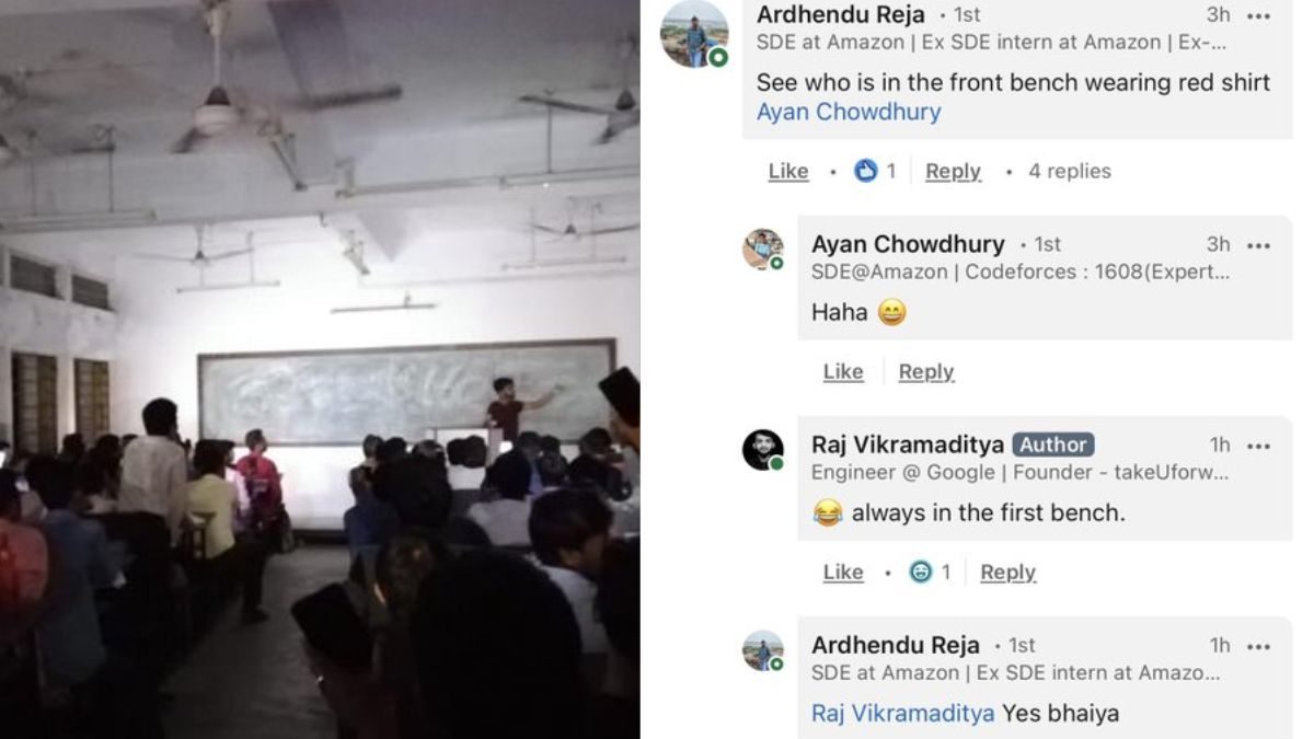 Google Engineer Finds Out College Juniors He Taught are Working at Amazon, Heartfelt Post Goes Viral - Vimarsana News