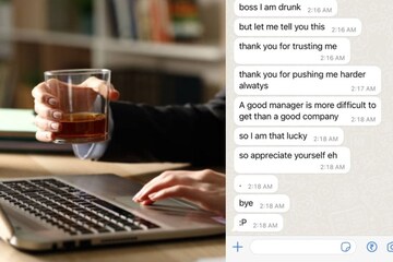Indian Boss Receives Drunk Text from Employee at 2 am, 'Wholesome