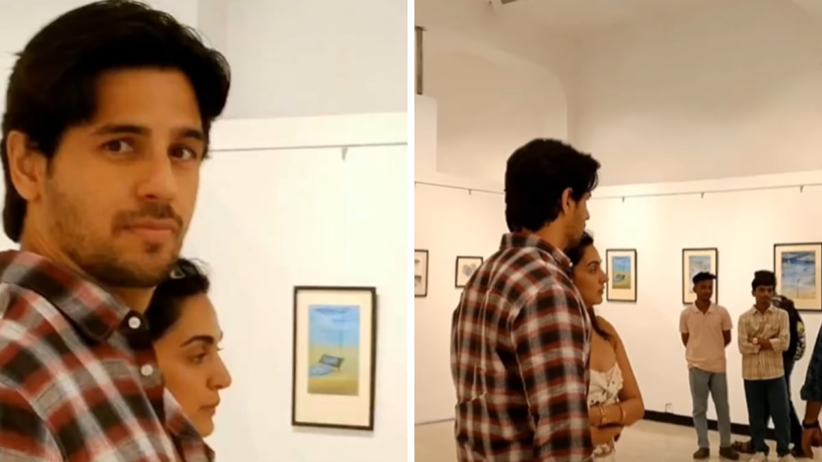 Watch: Sidharth Malhotra And Kiara Advani Spotted Exploring Artwork In Mumbai - Vimarsana News