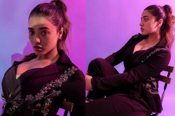 Actress Ketika Sharma Looks Red Carpet-ready In Her All-Black Ensemble