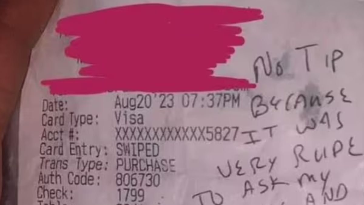 US Waitress Gets Angry Note Instead Of Tip After She Asks Couple About ...