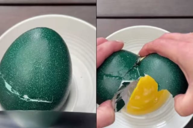 A video of these large-sized eggs was shared on Twitter and it piqued the interest of people there.