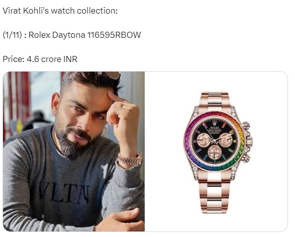 Luxury watches owned by Indian Cricketers