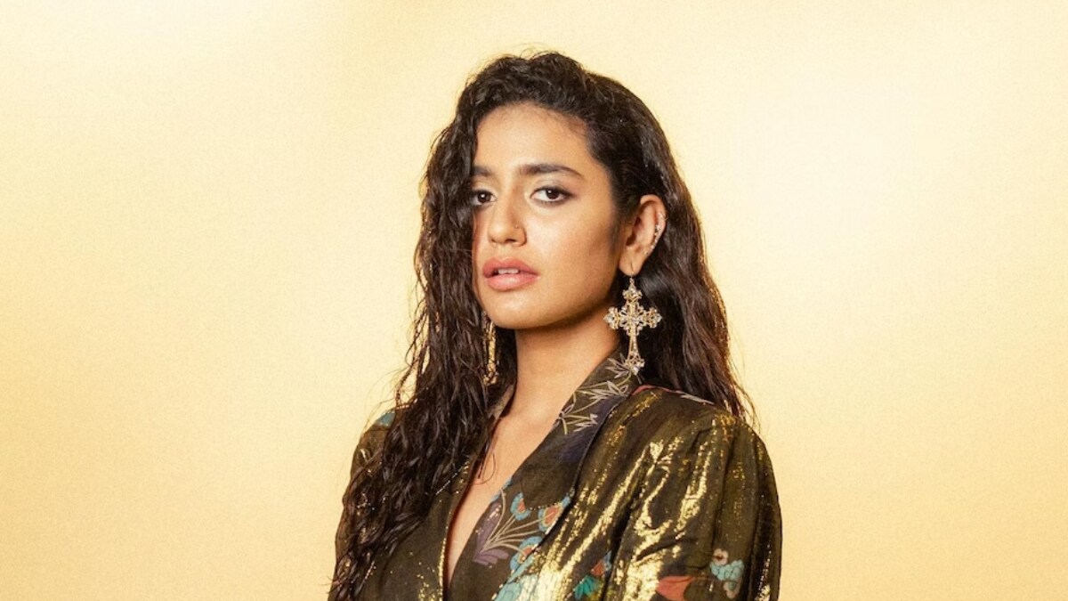 Priya Prakash Varrier Exudes Elegance In Golden Shimmery Co-ord Set - Vimarsana News