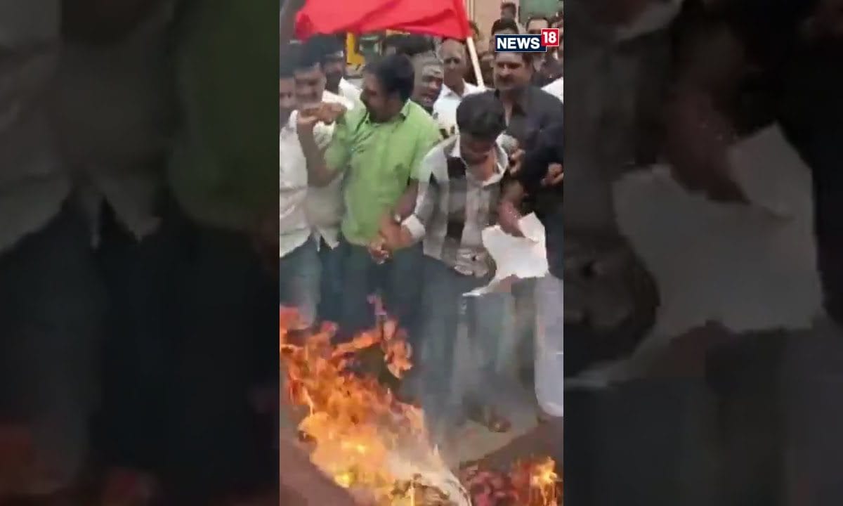 DMK Supporters Burn The Effigy Of Ayodhya Seer Paramhans Acharya | Udhayanidhi Stalin | N18S