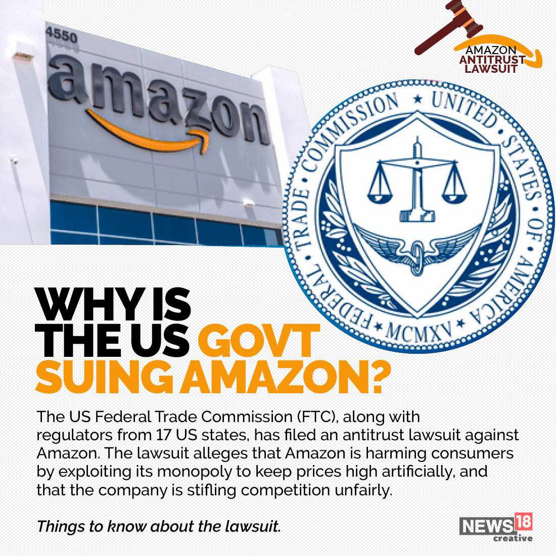 US Govt Files Antitrust Lawsuit Against Amazon; Here's Why In GFX