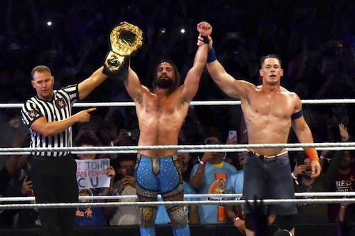 John Cena and Seth Rollins put on a spectacular show for the entire Indian WWE Universe in Hyderabad. (Credit: PTI)