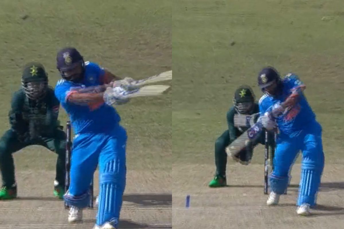 Rohit Sharma dispatched Shadab Khan for 6,6,4 in IND vs PAK Asia Cup Super 4 clash. (Credits: X)