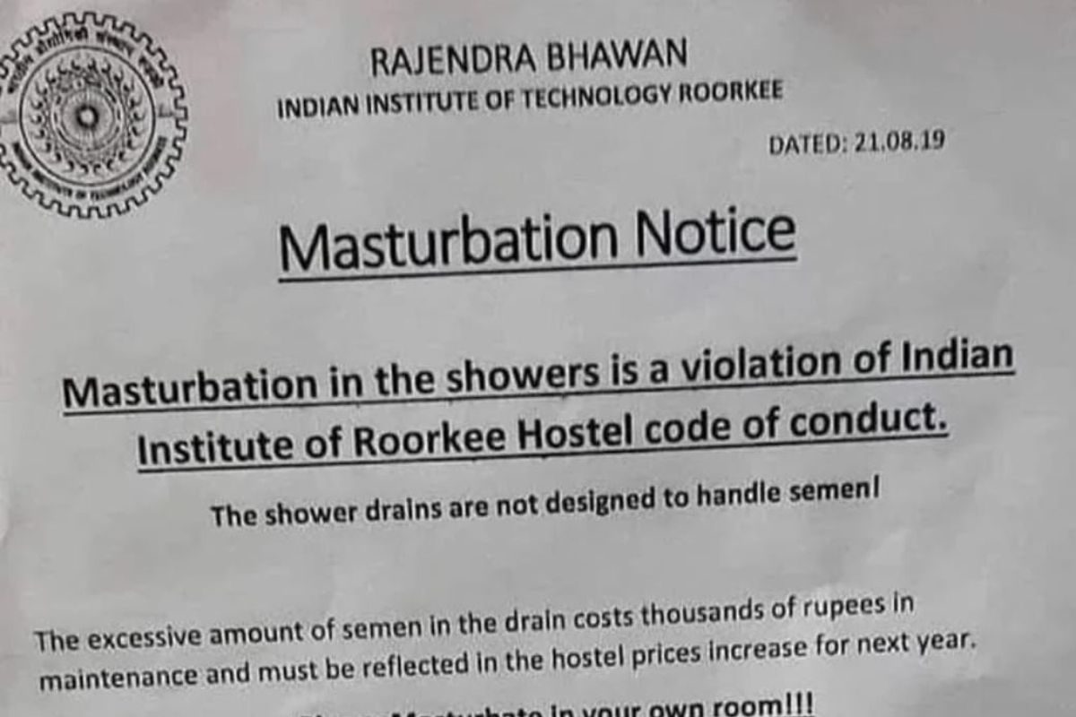 'X' Users Confused After Fake Notice Prohibiting IIT Roorkee Students From Masturbating Goes Viral. (Image: X/@Aaaadildo)