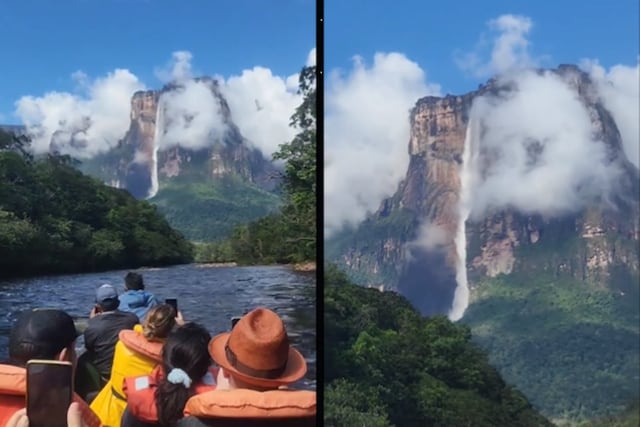 Angel Fall, also known as Salto Ángel, is situated in Venezuela's Canaima National Park. (Photo Credits: Twitter)