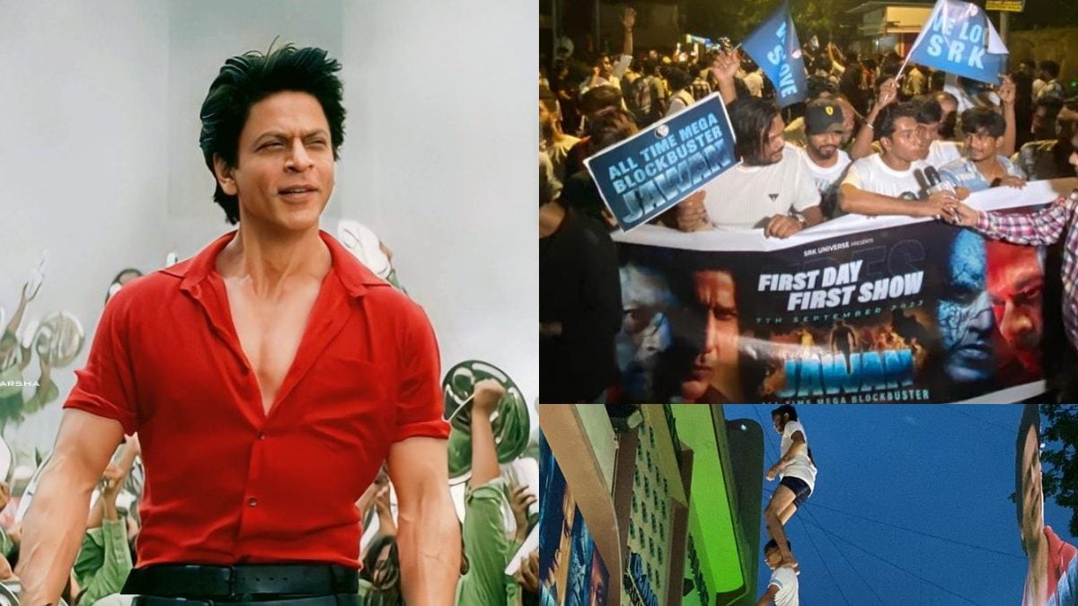 Jawan Fever Grips Mumbai's Gaiety Theatre As SRK Fans Celebrate FDFS With Firecrackers, Dhols - Vimarsana News