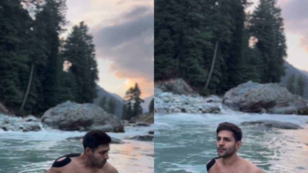 Kartik Aaryan Takes An Ice Bath In Kashmir; Announces Schedule Wrap Of Chandu Champion - Vimarsana News