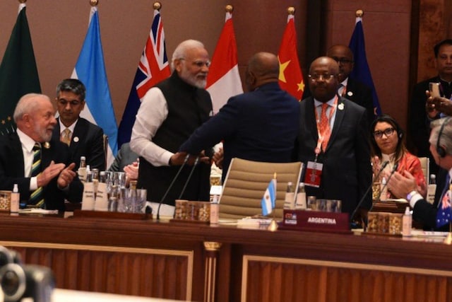 India successfully pushed for the inclusion of the African Union into the G20 group. (Image: X/MEAIndia) 