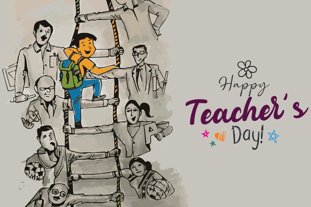 Teacher Day Drawing | Teacher Drawing Easy | Teacher's Day Card Idea -  YouTube