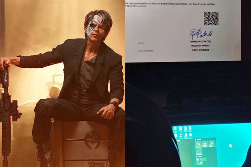 SRK Fan Works on Laptop While Watching 'Jawan' in Theatre in Ultimate 'Peak Bengaluru' Moment (Photo Credits: X/@neelangana)