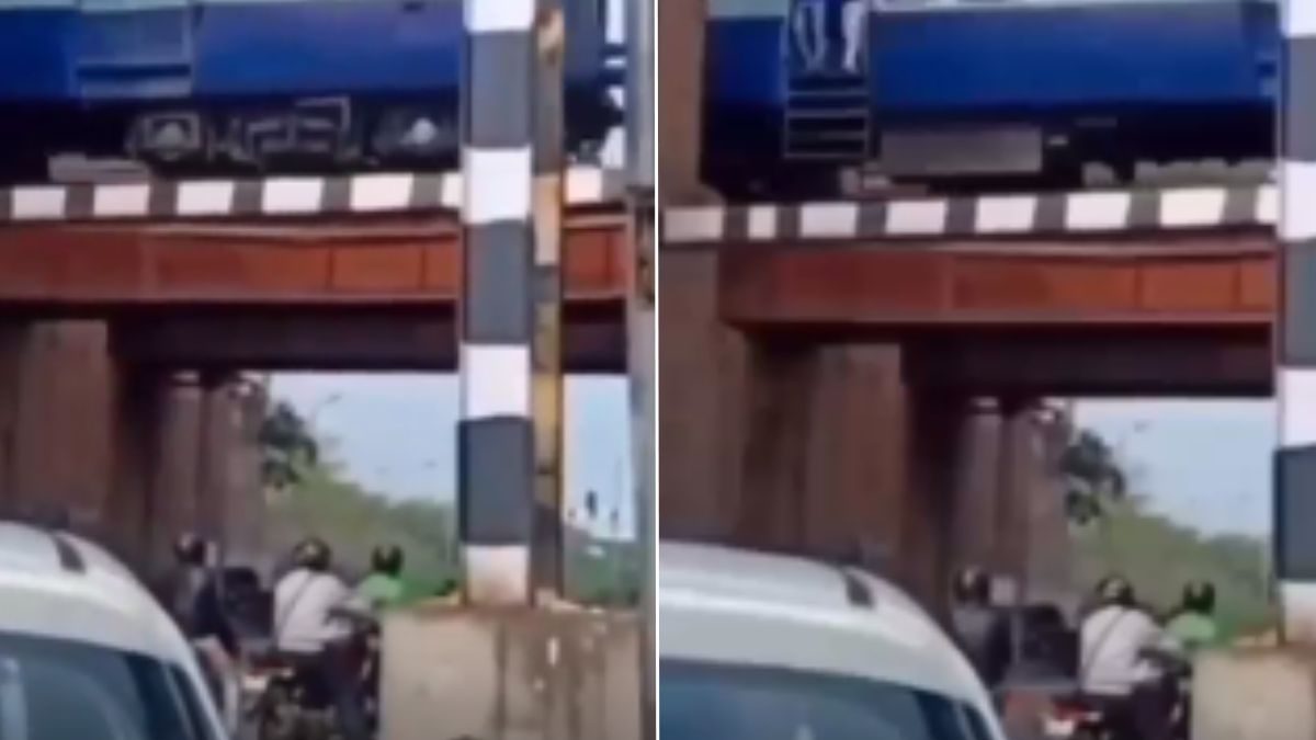 Viral Video of Motorists Waiting Below a Bridge as Train Passes is Hilariously Relatable to Desis