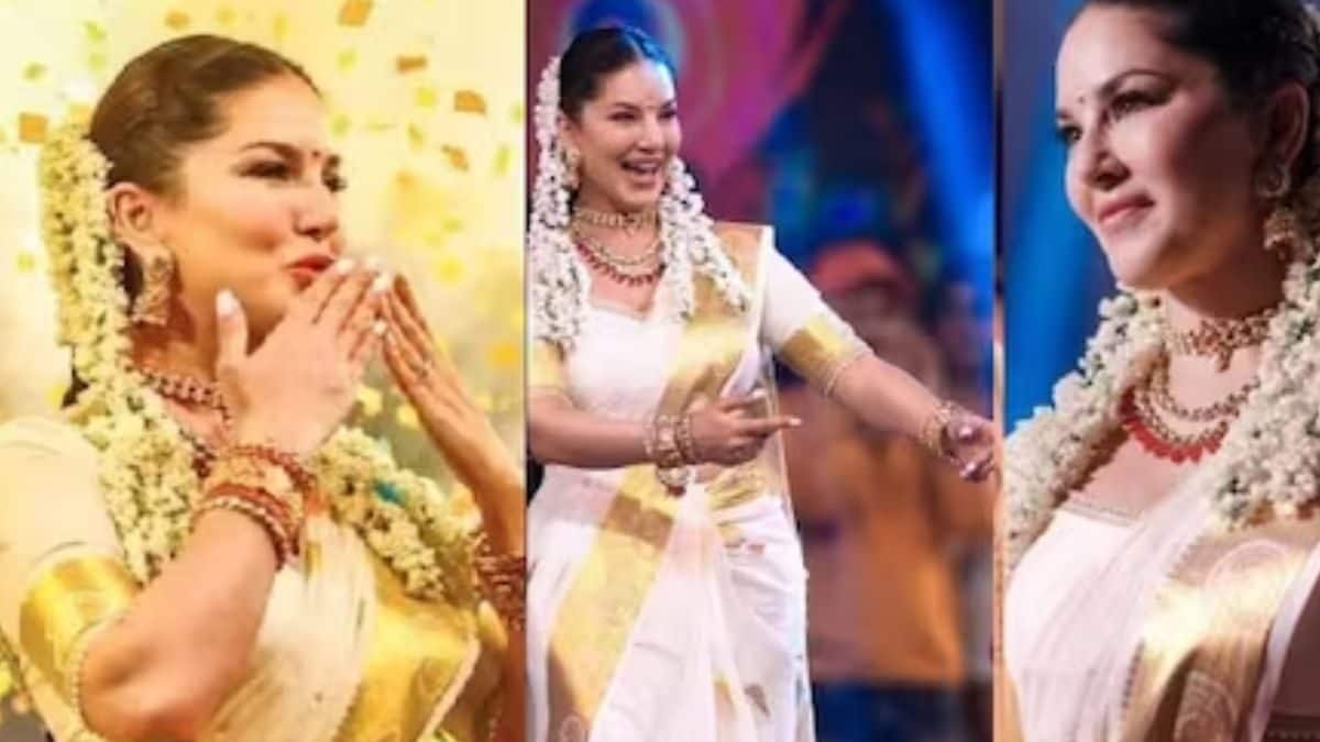 Sunny Leone Makes Heads Turn With Her Traditional Avatar; Dons Kerala Kasavu Saree - Vimarsana News