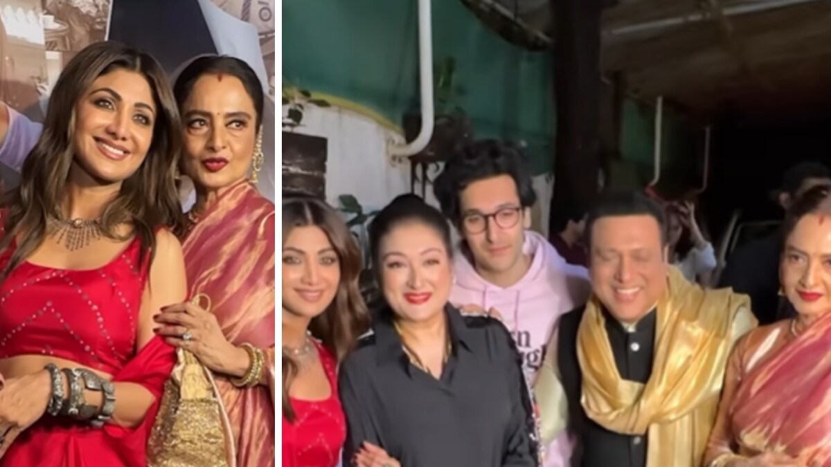 At Sukhee Screening, Rekha Poses With Shilpa Shetty, Govinda And Family - Vimarsana News