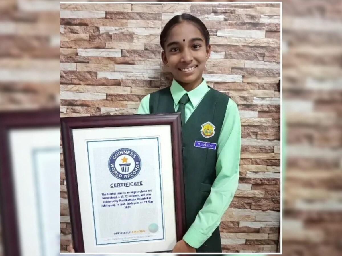 Ten-year-old Malaysian girl sets world record for blindfolded