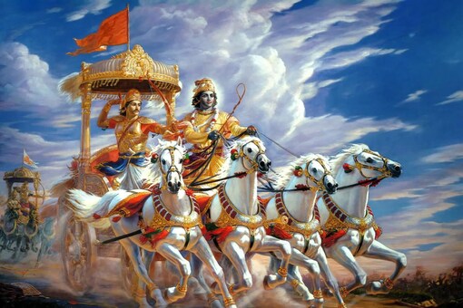 The Bhagavad Gita was delivered by Bhagavan Shri Krsna in the middle of a battlefield as the charioteer to Arjun, one of the foremost among nara or human beings. (Image: News18/File)