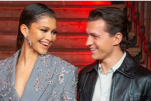Tom Holland and Zendaya were spotted at SoFi Stadium in Los Angeles. 

