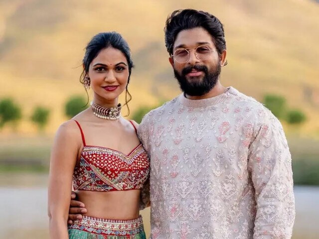 Allu Arjun Holds Wife Sneha Reddy Close As They Arrive In Delhi For  National Film Awards Ceremony - News18