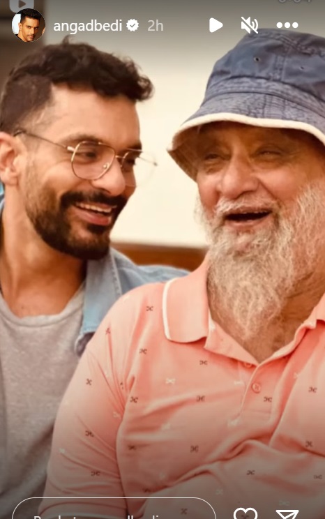 Angad Bedi Remembers Late Father Bishan Singh Bedi; Shares Unseen Photo ...