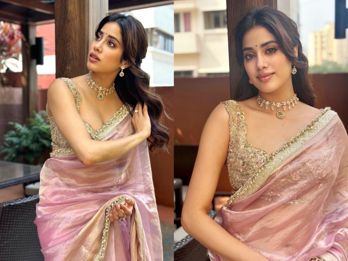 Kriti Sanon stuns in a pretty pink saree with a floral blouse. See pics