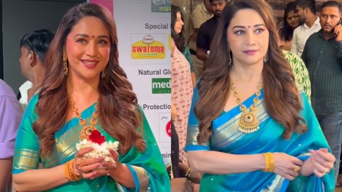 Madhuri Dixit Is Festive Ready In This Blue Maharashtrian Paithani - News18