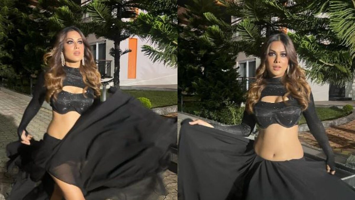 Sexy! Nia Sharma Kicks Off Spooky Season In A Maxi and Plunging Neckline Crop Top; See Photos - Vimarsana News