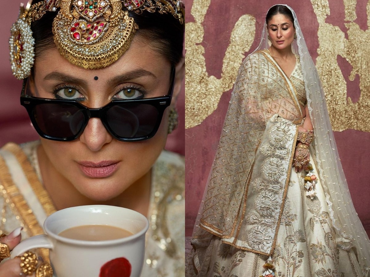 Indian Bollywood actress Kareena Kapoor Khan showcases a creation by...  News Photo - Getty Images