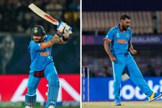 IND vs NZ in Photos: Five-fer From Returning Shami and 95 From Virat Kohli Help India Secure Top Spot in the World Cup