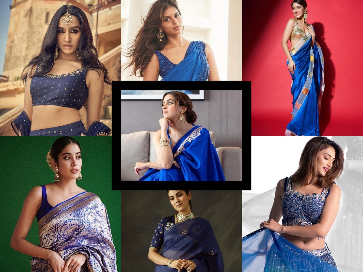 Ankita Lokhande's Royal Blue Saree Look Is Already Giving Us Festive Vibes