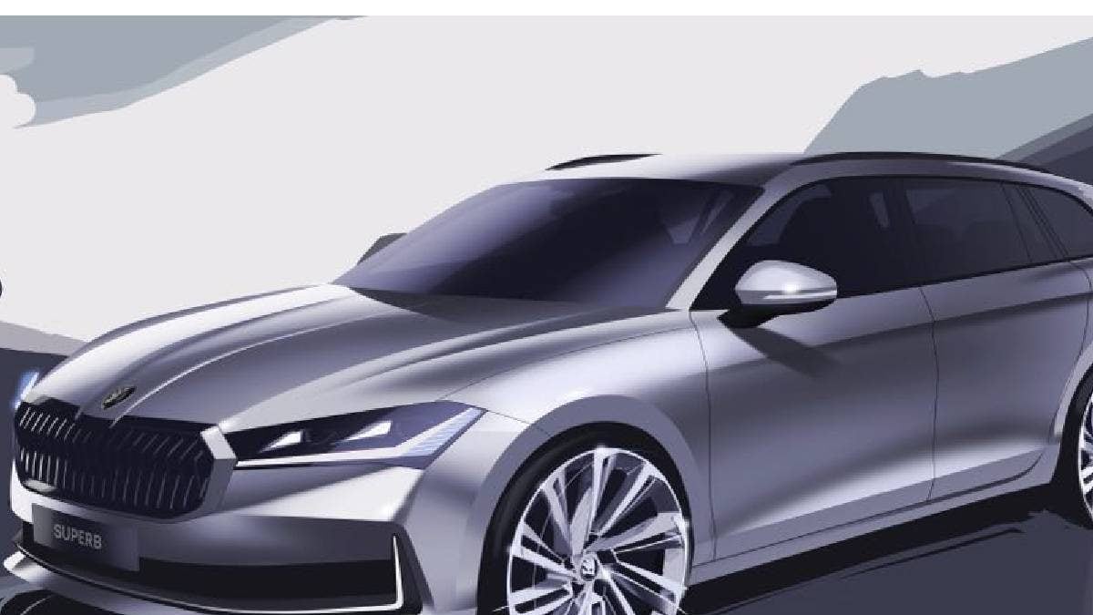 2024 Skoda Superb Sketches Reveal Design Details, Debut On November 2 ...