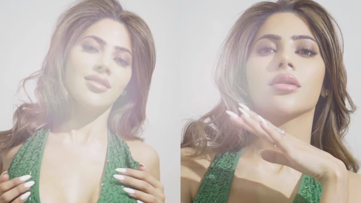 Sexy! Nikki Tamboli Flaunts Her Bombshell Body In A Shimmery Green Dress,  Racy Video Goes Viral; Watch - News18