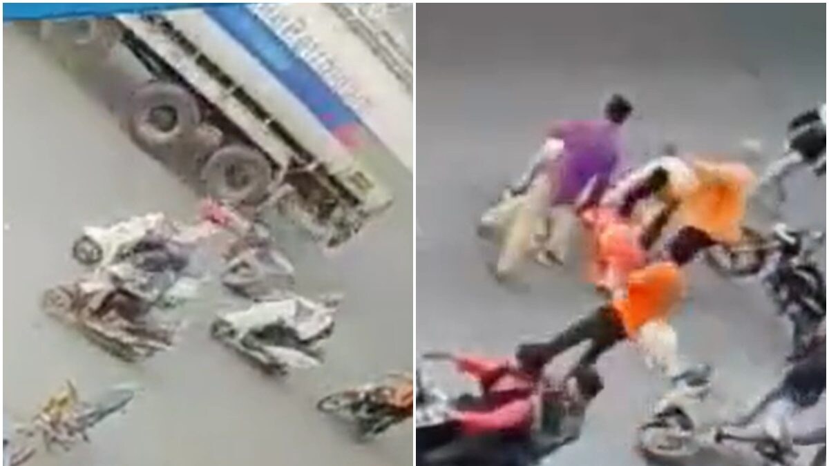 Pune Horror: 3-year-old Twin Sisters Killed, Parents Injured After Petrol Tanker Hits Scooter | on Cam - Vimarsana News