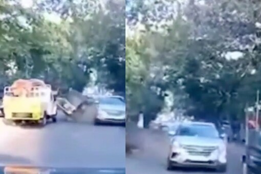 Dash Cam Footage Shows Two Cars Colliding Into Each Other Due to High ...
