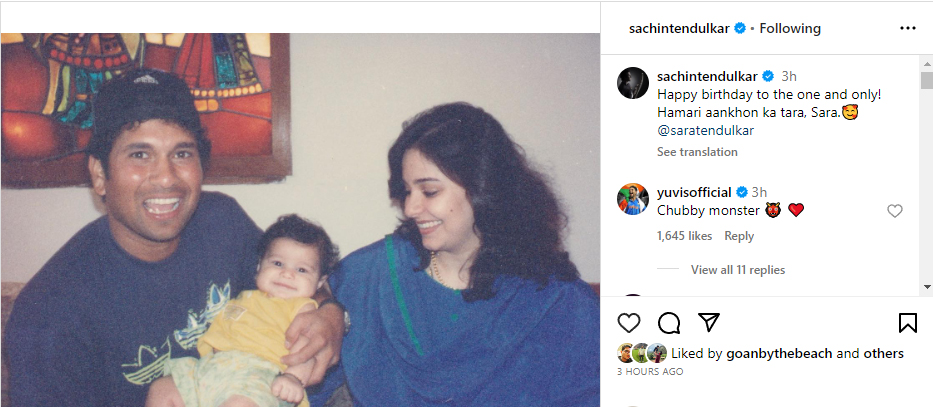 Yuvraj Singh's Comic Reply to Sachin Tendulkar's Daughter Sara's ...